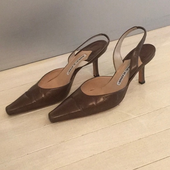brown slingback heels